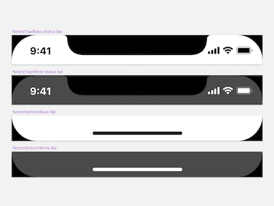 iPhone X Notch Overlays