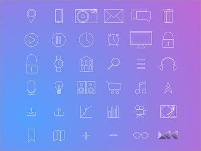 Minimal 1px Line Icons