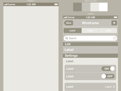 Wireframe iPhone Beige